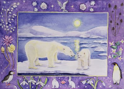 Polar Bear (month of January from a calendar) by Vivika Alexander